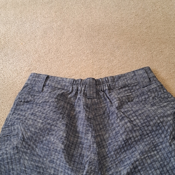 Pleasures Mens Shorts Blue Oval Tactical Cargo Shorts Check Pattern Size Medium - Picture 12 of 15